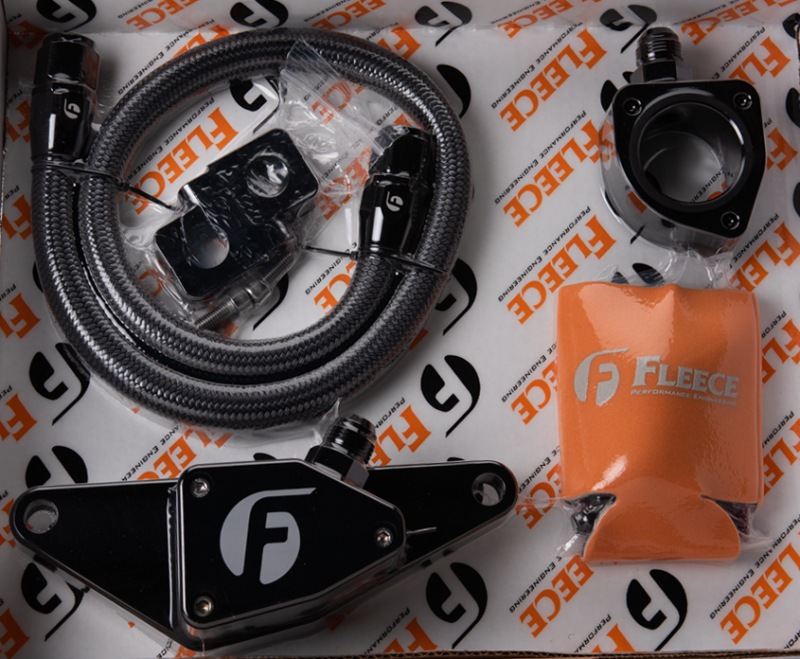 Fleece Performance FPE-CLNTBYPS-CUMMINS-MAN for 03-07 Dodge 5.9L / 04.5-12 6.7L Cummins Coolant Bypass Kit (03-07 Manual Transmission)