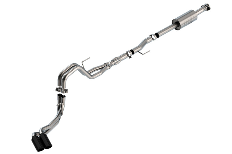 Borla 140875BC F-150 2021 5.0L 4dr CC SB EC STB Lariat/KR/Platnm/LTD 3/2.25 DSE Cat-Back ATAK Black CHR Tips - #140875BC