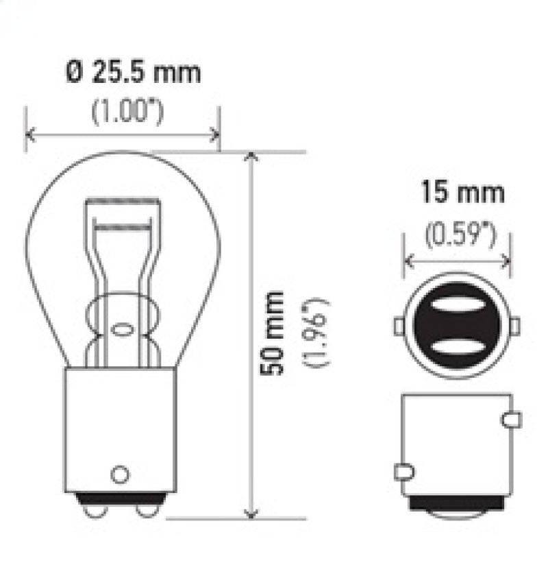 HELLA 1157 12V 27/8W BAY15d S8 Bulb