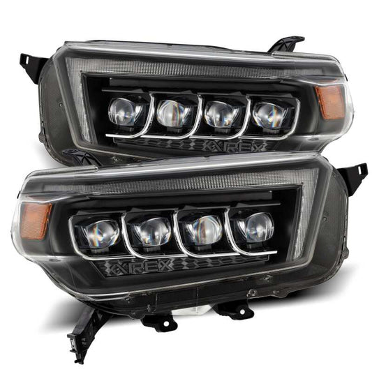 AlphaRex 880759 10-13 Toyota 4Runner NOVA LED Projector Headlights Plank Style Black w/Sequential Signal/DRL