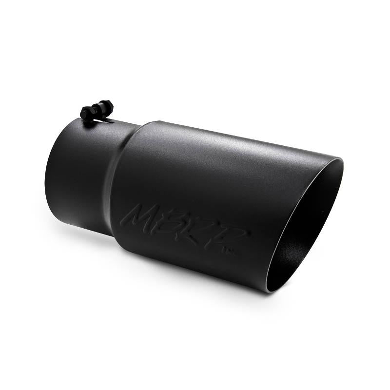 MBRP T5074BLK Exhaust Tip - 6" OD Dual Wall Angled 5" inlet 12" length | Black Coated