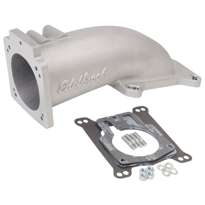 Edelbrock 3847 Ultra Low Profile Intake Elbow 90mm Throttle Body to Square-Bore Flange As-Cast