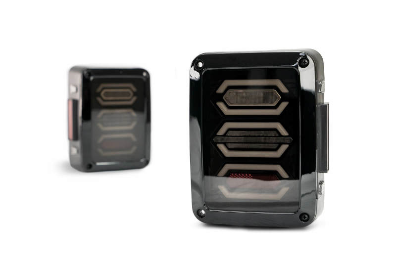 DV8 Offroad 07-18 Jeep Wrangler JK Octagon LED Tail Light - #TLJK-02