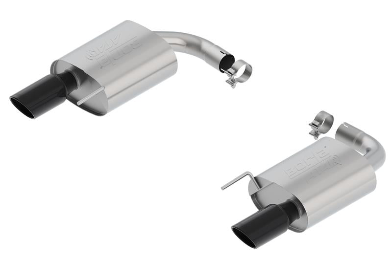 Borla 11895BC Atak S Rear Section 15-17 Ford Mustang GT 5.0L V8 MT/AT 2.5in pipe 4in tip (Black Chrome) - #11895BC
