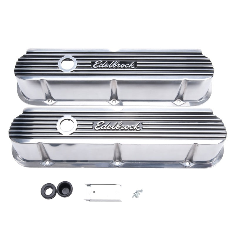 Edelbrock 4264 Elite II Valve Covers Tall Polished for Ford 289/302/351W