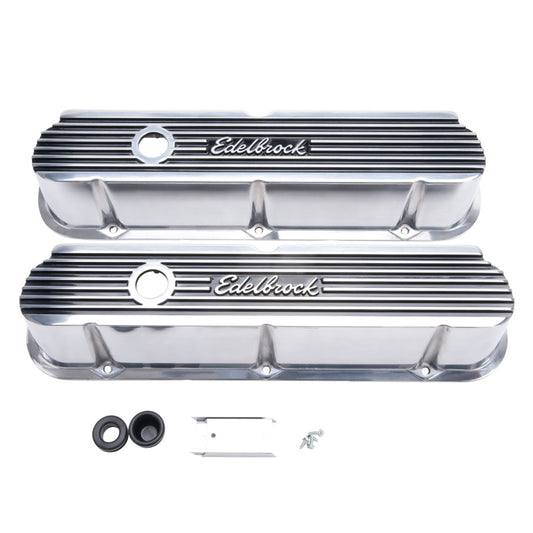 Edelbrock 4264 Elite II Valve Covers Tall Polished for Ford 289/302/351W