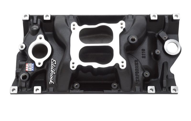 Edelbrock 21163 Intake SBC Performer Vortec Black