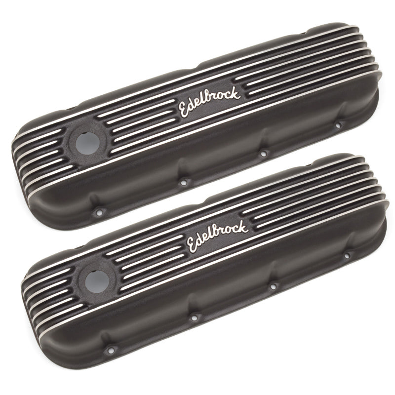 Edelbrock 41853 Valve Cover Classic Series Chevrolet 1965 and Later 396-502 V8 Black