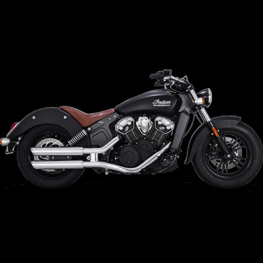 Vance & Hines 18323 Twin Slash 3in PCX Slip-Ons Chrome for 2015-2024 Indian Scout