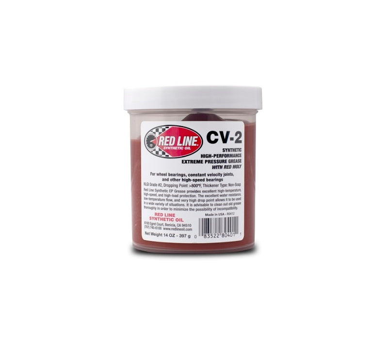 Red Line 80401 CV-2 Grease w/Moly - 14oz. Jar (4 Pack)