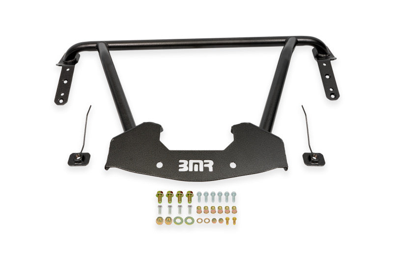 BMR 1964-1967 GM A-Body Bolt-On Front Reinforcement Chassis Brace - Black Hammertone