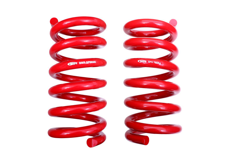 BMR 2018-2020 S550 Mustang GT MagneRide/2015-2020 GT350 Lowering Spring Set of Rear only - Red