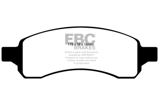 EBC 2007-2017 Buick Enclave 3.6 Extra Duty Front Brake Pads ED91761
