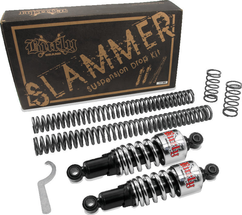 Burly Brand B28-1000 Slammer Kit Chrome for 1982-2003 Harley-Davidson Sportster