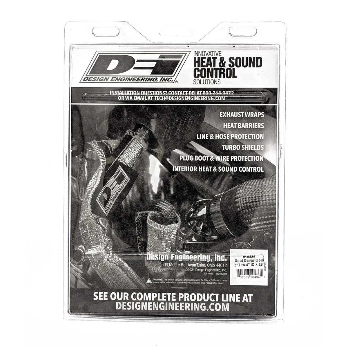 DEI Cool-Cover GOLD 3in to 4in OD Air Tube x 28in L - Air Tube Cover Kit