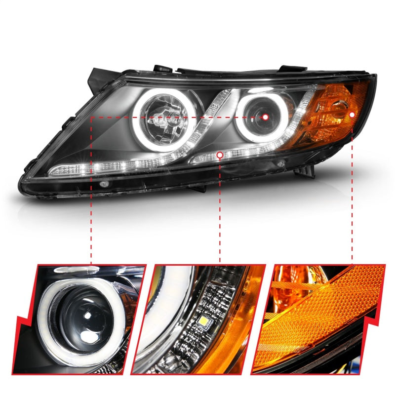ANZO 2011-2015 Kia Optima LED Projector Headlights