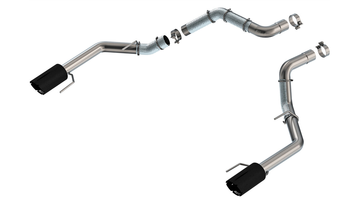 Borla 60727BRCB Tail Pipe Kit with Brawler Black Tips for 2021-2026 Ford F-150 Raptor