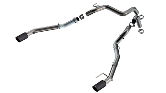 Borla 60743CFBA Tail Pipe Kit with Carbon Fiber Tips for 2024-2026 Ford Ranger Raptor