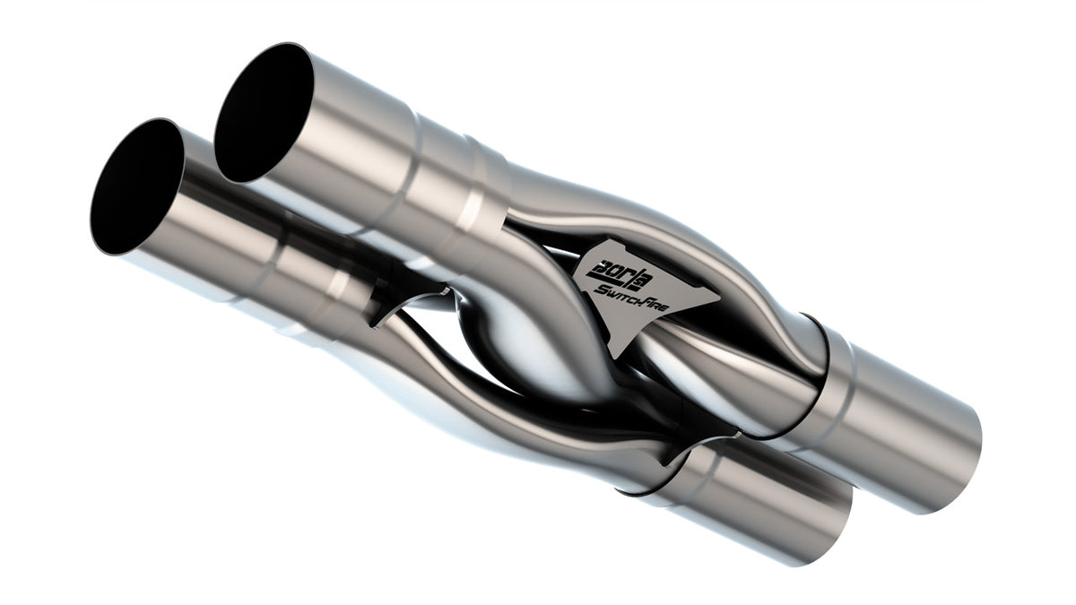 Borla 60746 SwitchFire X-Pipe 3 in ID Inlets 3 in OD Outlets Un-Notched