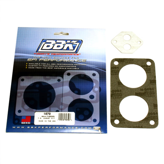 BBK Performance 1570 Throttle Body Gasket Kit Twin 56mm for 1987-1996 Ford F-150 / F-250 / F-350 / Bronco (5.0L / 5.8L)