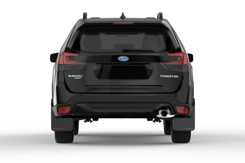 Rally Armor UR Mud Flaps - 2019-2021 Subaru Forester - Black/Orange Logo - #MF52-UR-BLK/OR