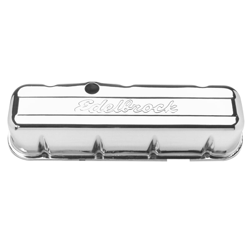 Edelbrock 4680 Valve Cover Signature Series Chevrolet 1965 and Later 396-502 V8 Chrome