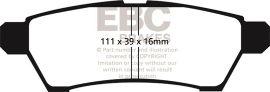 EBC 05+ Nissan Frontier 2.5 2WD Ultimax2 Rear Brake Pads UD1100