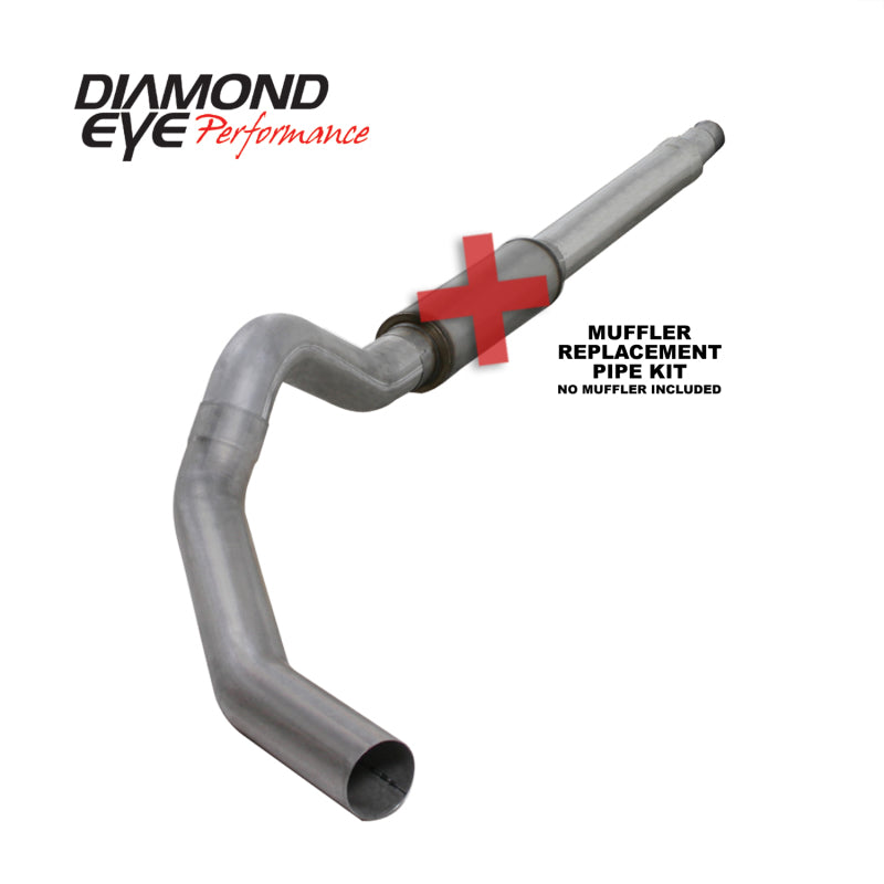 Diamond Eye K5344A-RP 5in Cat-Back Exhaust Muffler Replacement Pipe - 2003-2007 Ford F-250/F-350 | Aluminized