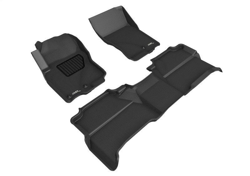 3D MAXpider Kagu Front & Rear Floor Mats for 2009-2015 Nissan Titan (Crew Cab, w/OUT STORAGE BOX)