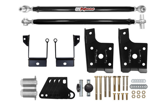 UMI Performance 262824-B Leaf Spring Traction Bars with Mounts Black
