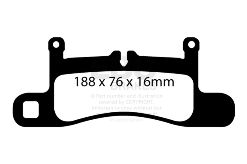 EBC Racing 12-15 Porsche 911 (991) Carrera 3.4L (Cast Iron Rotor Only) RP-X Rear Brake Pads DP82098RPX