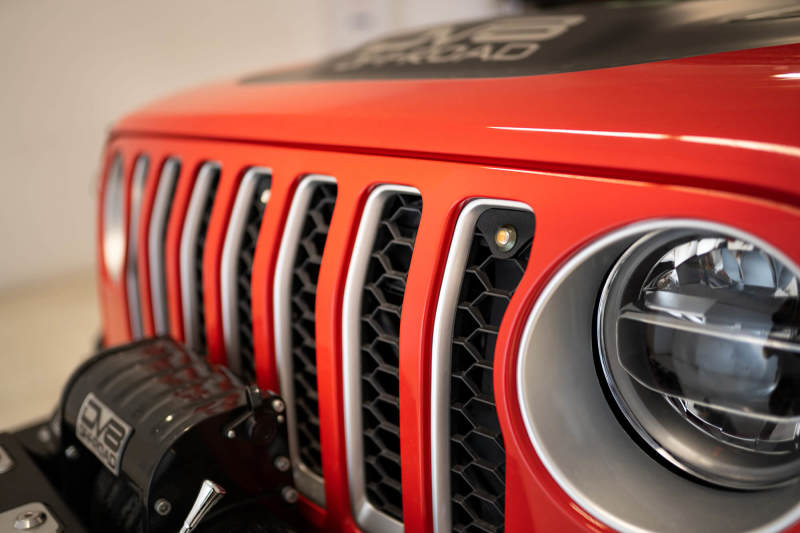 DV8 Offroad 2018+ Jeep JL Grill Amber Marker Lights - #GRJL-02
