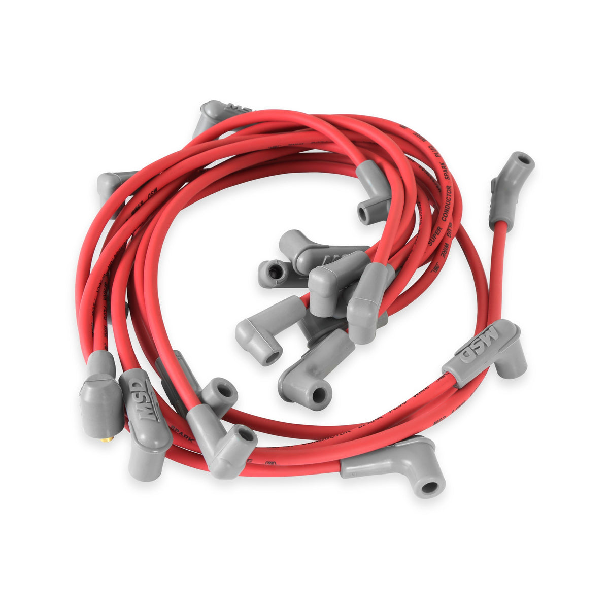 MSD 30479 SB for Chevy Super Conductor Spark Plug Wire Set for use with pn 8541 Crab Cap