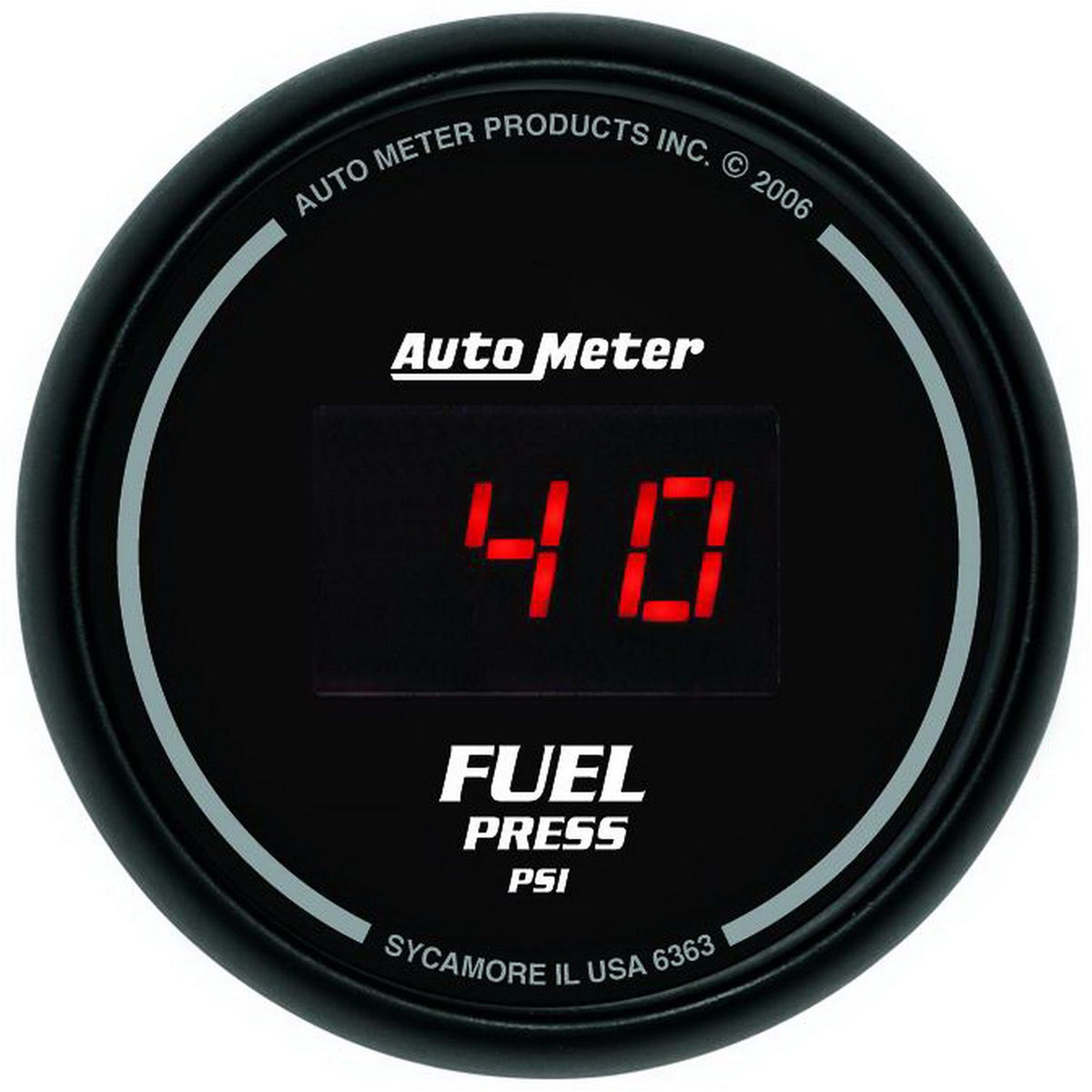 AutoMeter 6363 Z Series 52mm Black Digital 5-100 PSI Fuel Pressure Gauge