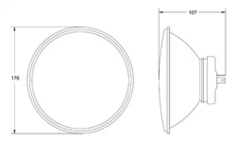 HELLA 002395031 7in 165mm H4 ECE Headlamp
