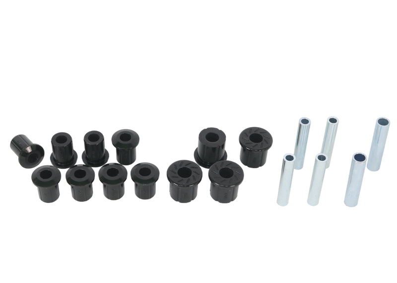 Whiteline W73476 Front Leaf Spring Bushings (use with Stock Springs) for 1971-1986 Chevrolet K10 Suburban, 1975-1986 Chevrolet K10, 1975-1986 Chevrolet K20 and More