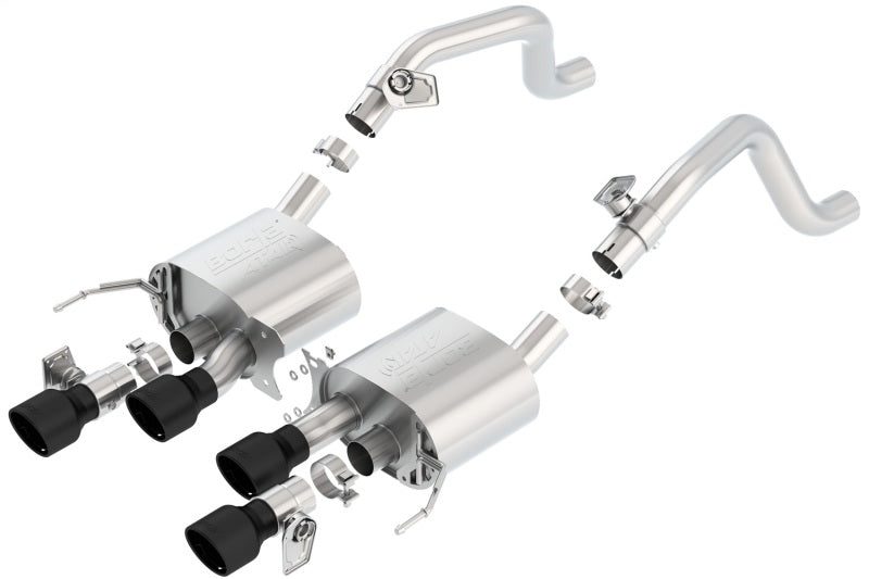 Borla 11856CB Axle-Back Exhaust System ATAK with Black Coated Tips for 2014-2019 Chevrolet Corvette Stingray