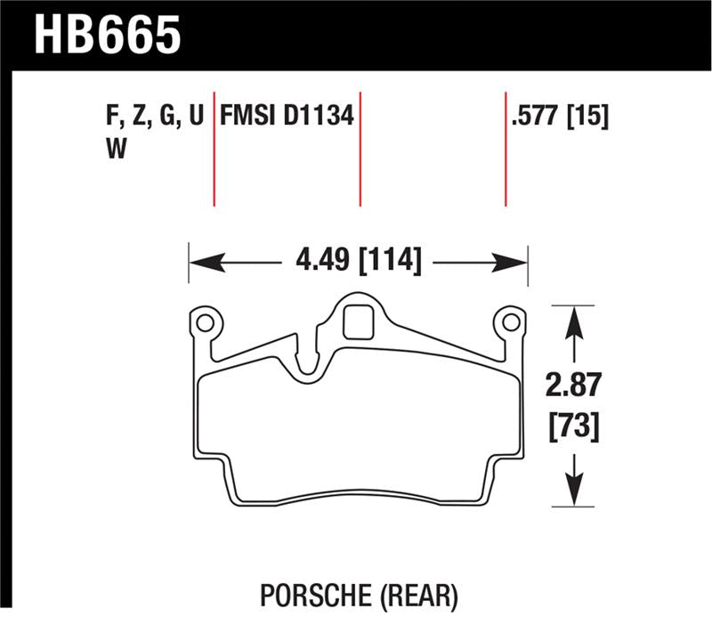 Hawk Performance HB665G.577 DTC-60 Motorsport Brake Pads
