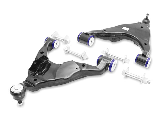 SuperPro Front Lower Control Arm, Ball Joint and Camber Pin Kit - Double Offset Extended Range of Adjustment