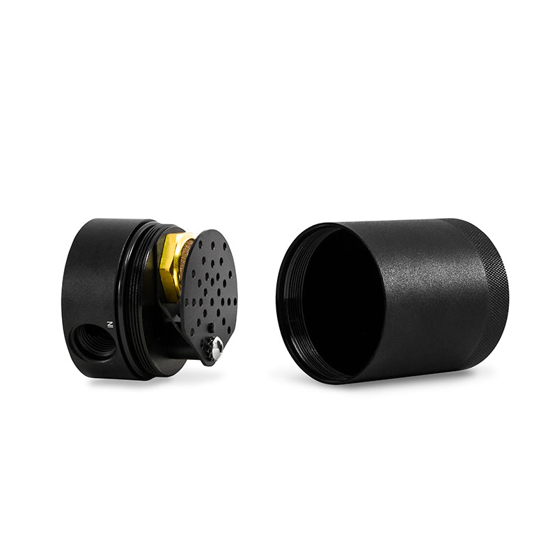 Mishimoto 12-18 Jeep Wrangler JK Baffled Oil Catch Can Kit - Black - #MMBCC-WR6-12PBE2