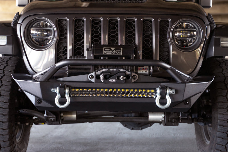 DV8 Offroad 07-23 Jeep Wrangler JK/JL & Gladiator JT FS-1 Series Stubby Front Bumper - #FBJL-11