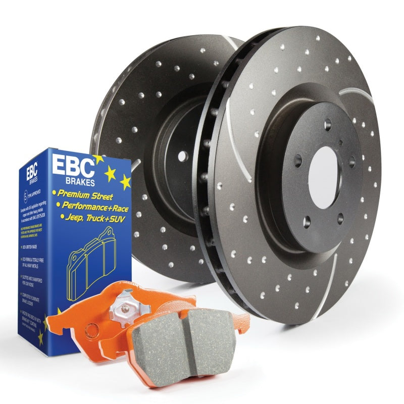 EBC S8 Front Brake Kit Orangestuff Pads GD Sport Rotors S8KF1238