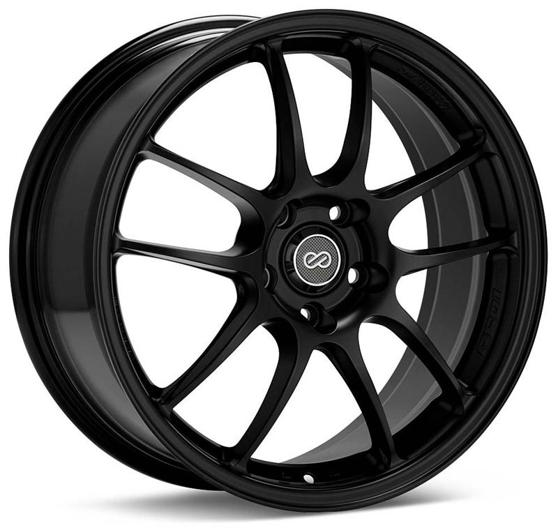 Enkei PF01 17x9 5x114.3 48mm Offset 75mm Bore Diameter Matte Black Wheel