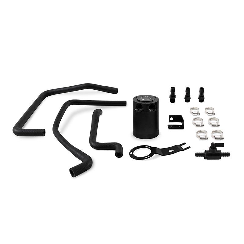 Mishimoto 2016+ Mazda Miata Baffled Oil Catch Can Kit - Black - #MMBCC-MIA-16PBE