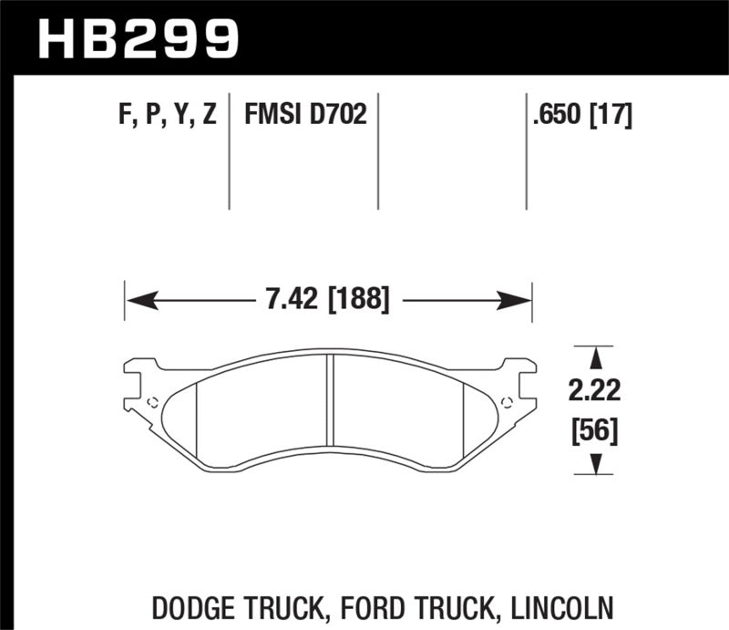 Hawk Performance HB299F.650 HPS Performance Street Brake Pads