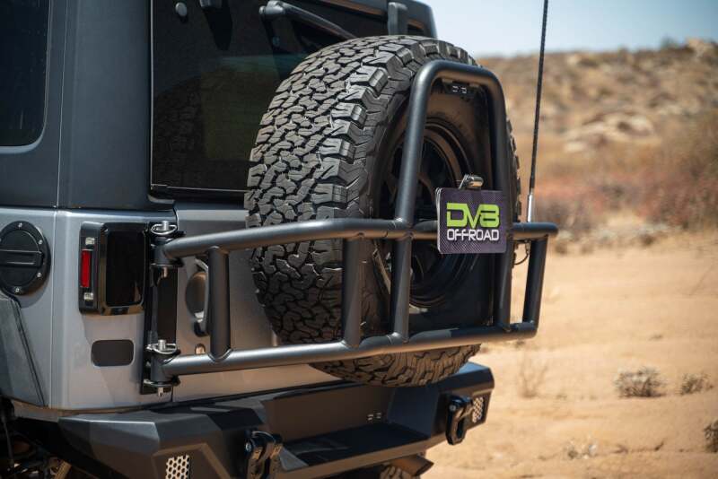 DV8 07-18 Jeep Wrangler JK Body Mounted Tire Carrier - #TCJK-14