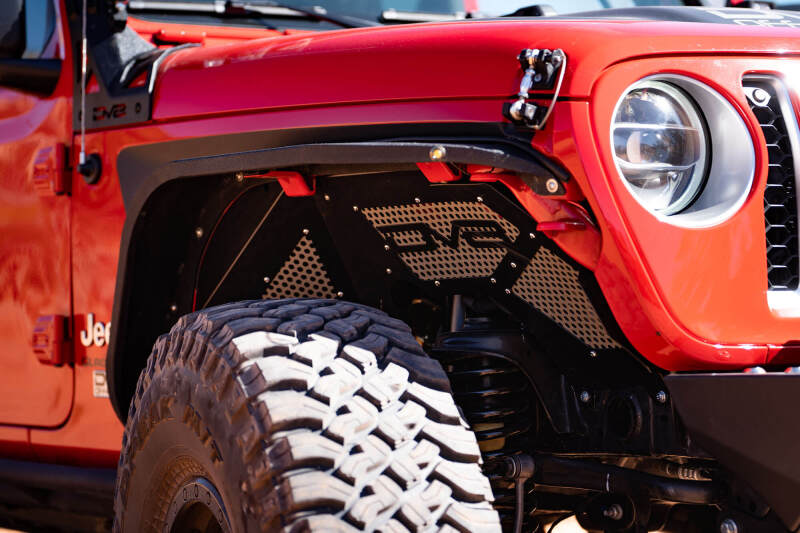 DV8 Offroad 2018+ Jeep Wrangler JL Front Inner Fenders - Black - #INFEND-03FB
