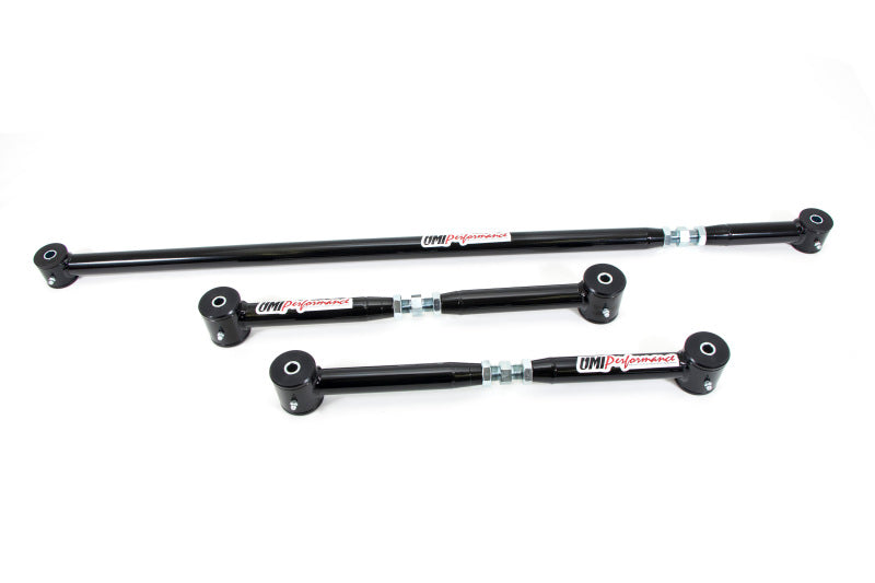 UMI Performance 201829-B On-Car Adjustable Lower Arms and Panhard Bar Black