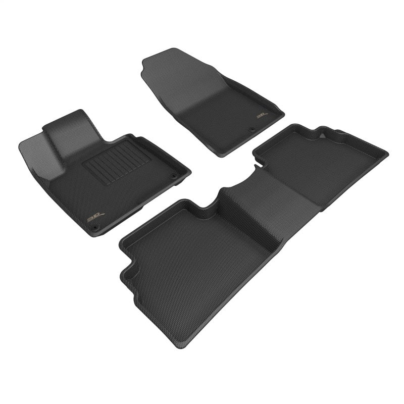 3D MAXpider Kagu Rear Floor Mats for 2023-2024 Kia Sportage Black