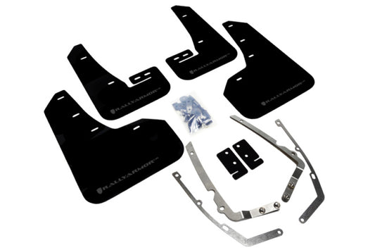 Rally Armor UR Mud Flaps - 2015-2018 Volkswagen GTI + 3 more fitments - Black/Grey Logo - #MF37-UR-BLK/GRY